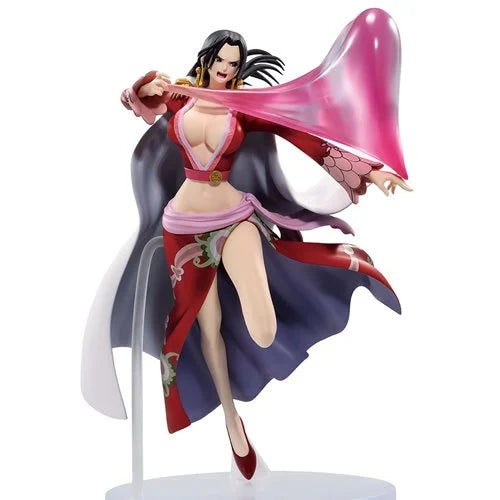 One Piece Boa Hancock Memory of Heroines Masterlise Ichibansho Statue in an elegant pose.