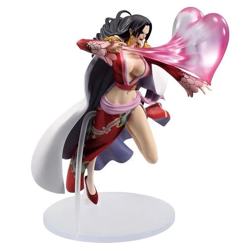 Side view of Bandai Spirits Boa Hancock figure, highlighting anime-accurate facial features and shading.