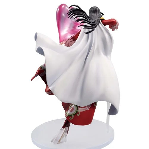 Back view of Bandai Spirits Boa Hancock figure, highlighting anime-accurate facial features and shading.