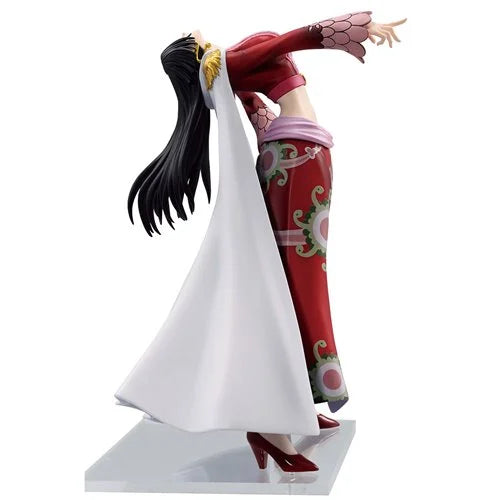 Side view of Bandai Spirits Boa Hancock figure, highlighting anime-accurate facial features and shading.
