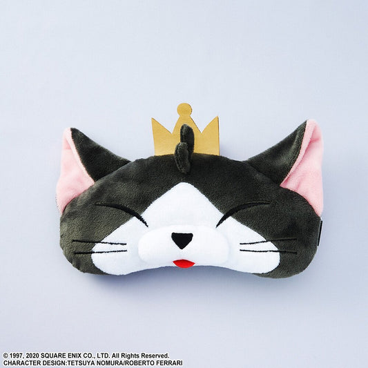 Front view of the Cait Sith Sleep Mask showcasing detailed embroidery.
