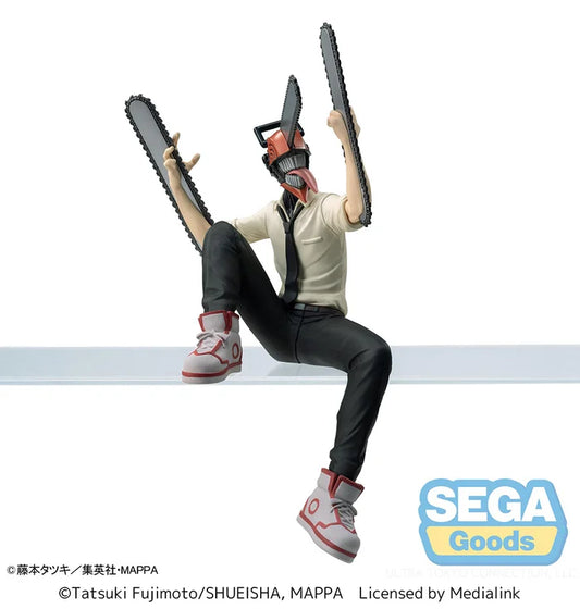 Full-body view of Denji Premium Perching Figure by SEGA.