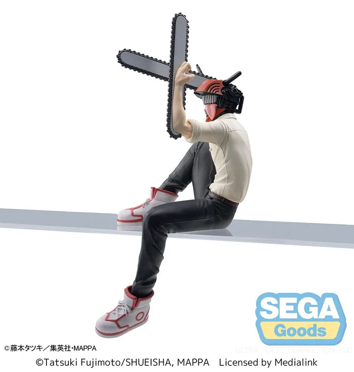 Side view showcasing Denji’s dynamic pose and chainsaw arms.