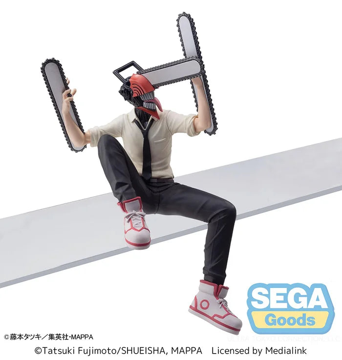 Side view showcasing Denji’s dynamic pose and chainsaw arms.