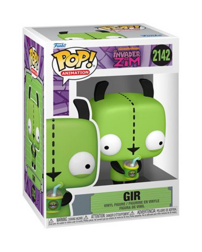 Funko POP! Animation Invader Zim GIR #2142 (Dog Disguise) – Vinyl Figure + Protector (New)
