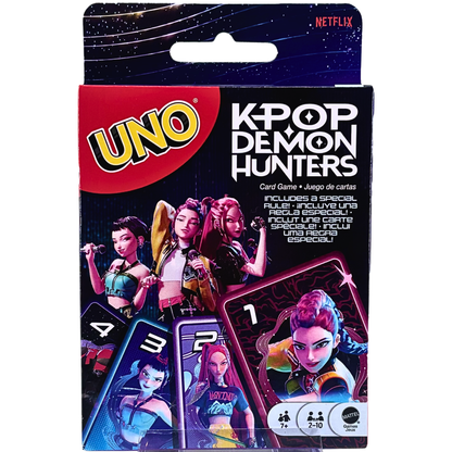 UNO KPop Demon Hunters Card Game by Mattel – Netflix Special Edition