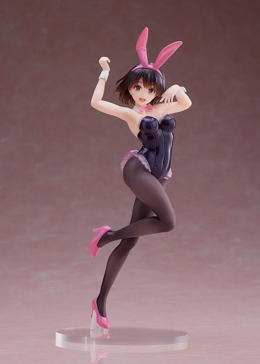 Megumi Kato Bunny Ver. Coreful Figure by Taito in full leap.