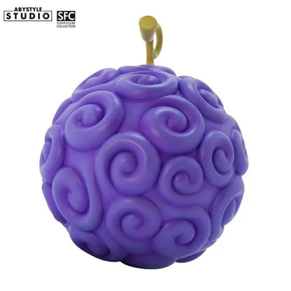 Close-up of Gum-Gum Fruit anime prop showcasing intricate swirls and deep purple color.