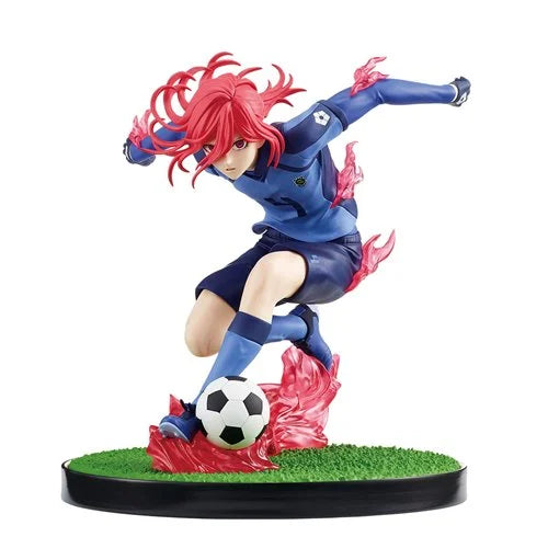 Side view of Bandai Spirits Hyoma Chigiri figure, highlighting realistic textures and shading.