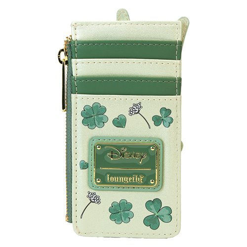 Inside view of Loungefly Tinker Bell cardholder showing multiple card slots and ID window.
