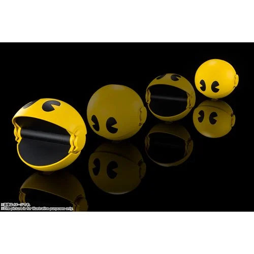 Pac-Man Proplica replica rolled forward with mouth open, demonstrating the chomping action.