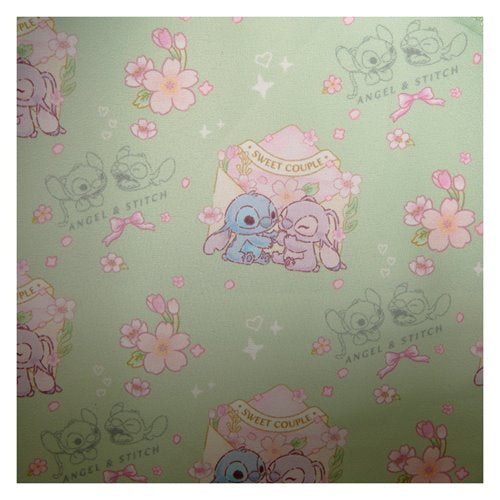 Interior view of Loungefly Stitch cherry blossom mini-backpack.