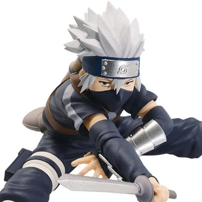 Close-up of Kakashi’s headband, Sharingan, and sculpt detail.