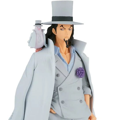 Close-up of Lucci’s face and suit detail from The Grandline Men series.