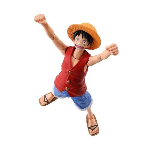 Front view of Monkey D. Luffy Romance Dawn S.H.Figuarts action figure.
