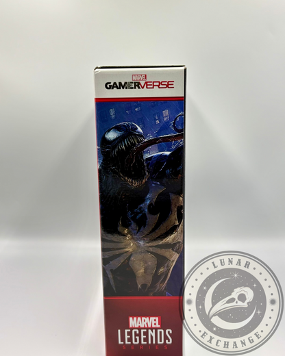 Alternate side of the Venom figure packaging showcasing Gamerverse branding and close-up art of Venom's face.