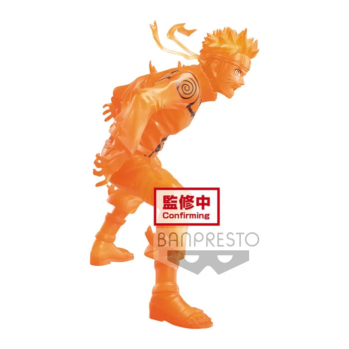 Side view of Naruto Vibration Stars figure with chakra energy sculpting.