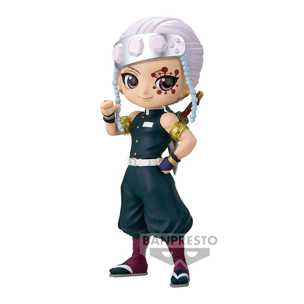 Front view of Tengen Uzui Q Posket Ver. A figure by Banpresto.
