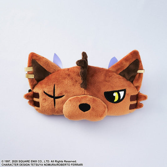 Front view of the Red XIII Sleep Mask showcasing detailed embroidery