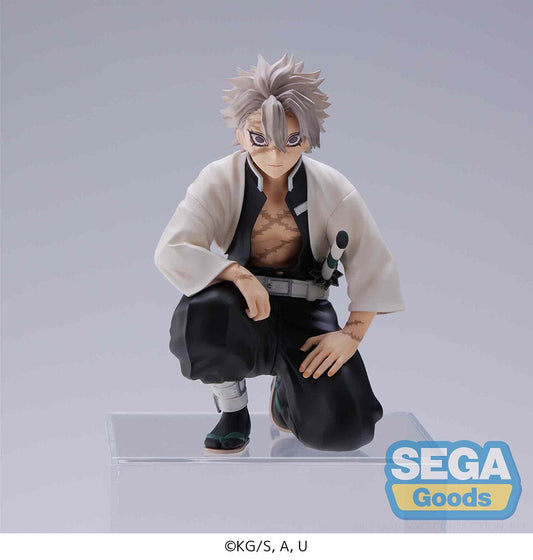 Front view of Sanemi Shinazugawa Premium Perching Figure by SEGA.