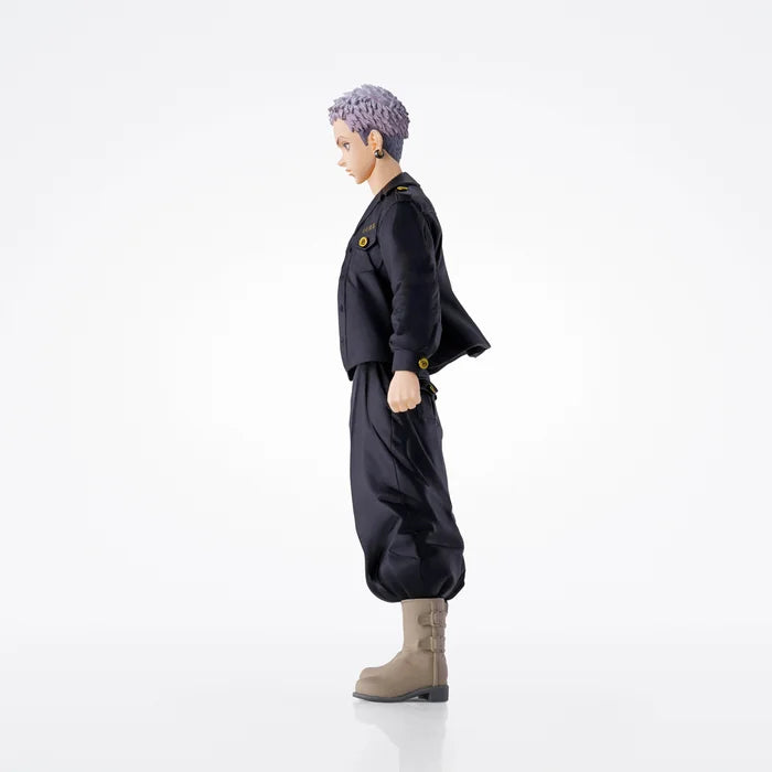 Side view showcasing Mitsuya’s dynamic pose and attire.