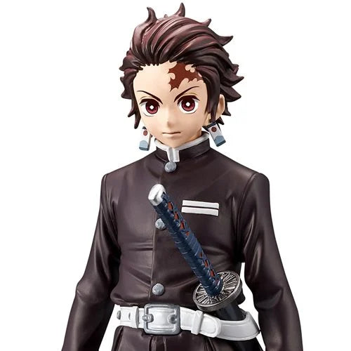 Close-up of Tanjiro’s face and sword grip detail.