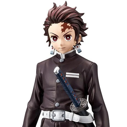 Close-up of Tanjiro’s face and sword grip detail.