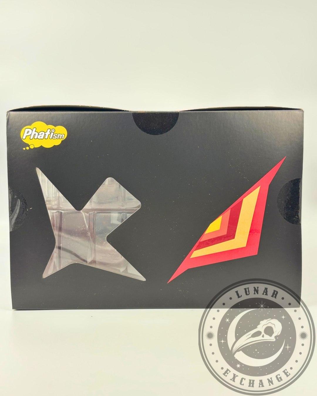 Top box view with Phat! Company logo and scissor blade artwork from Ryuko Matoi statue