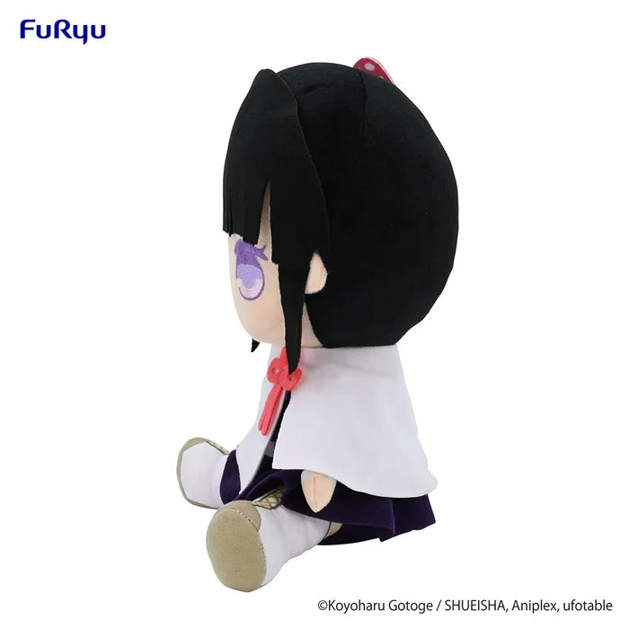 Side view of 9.8-inch FuRyu Kanao Tsuyuri plush toy.