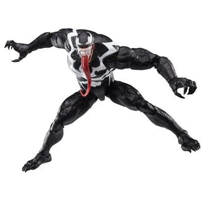 Venom Marvel Legends figure in a dynamic crouch ready to strike