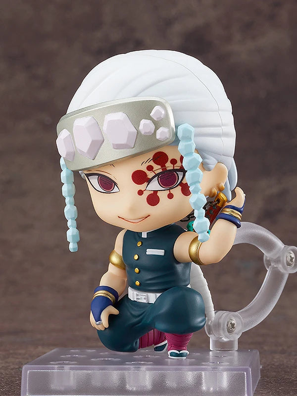 Crouching pose Nendoroid Tengen Uzui figure from Demon Slayer