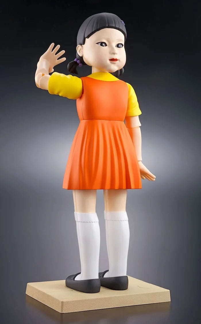 Tamashii Lab Squid Game Young-hee Doll standing in a red-light, green-light pose.