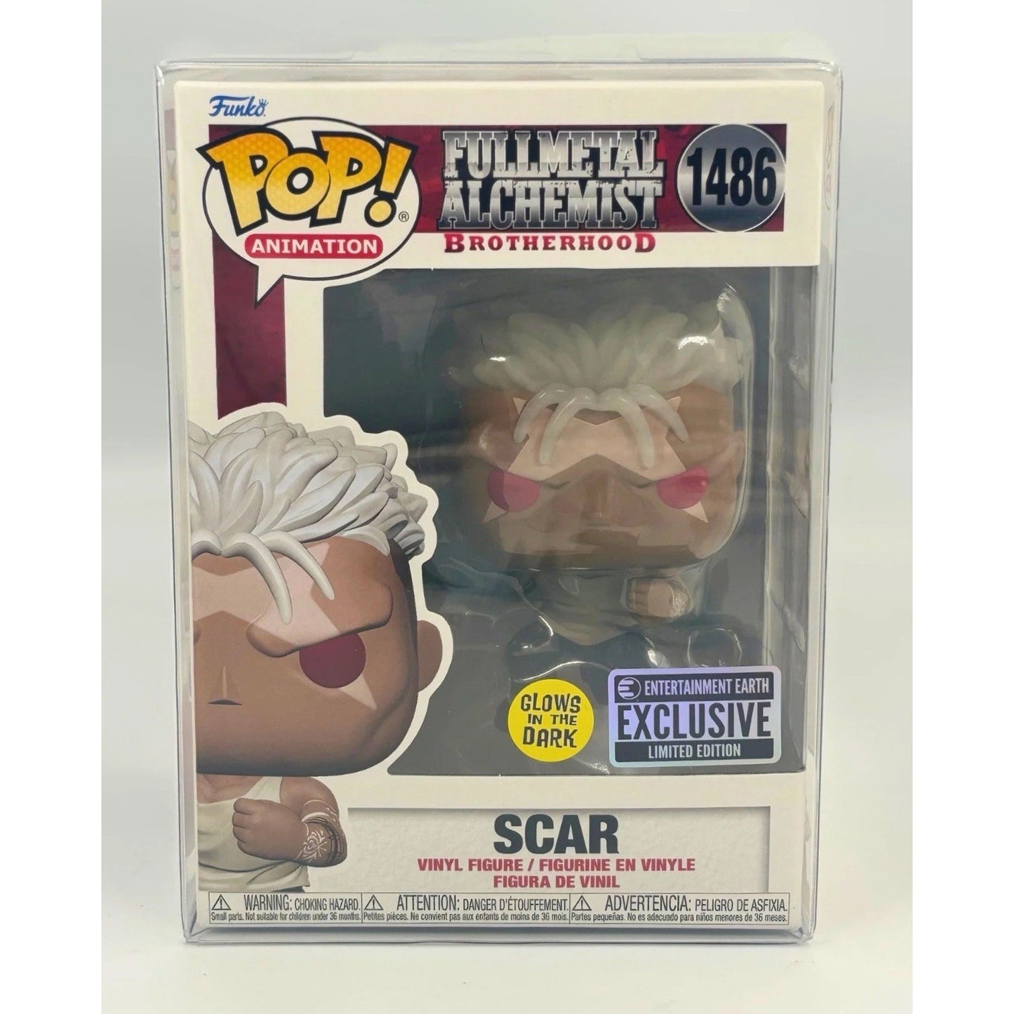 Funko Pop Scar #1486 FMA Brotherhood -Entertainment Earth Exclusive w/ Protector