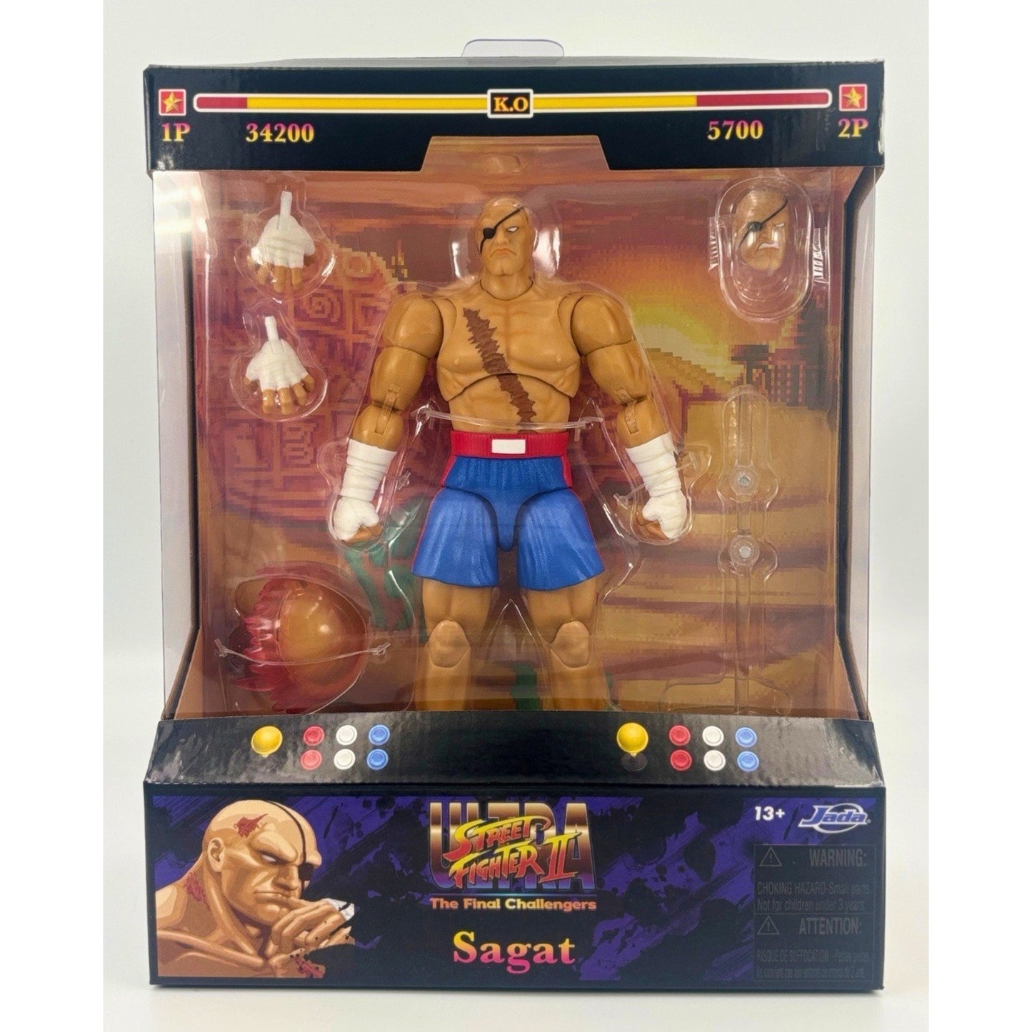 Ultra Street Fighter II Sagat 6″ Deluxe Action Figure – Jada Toys