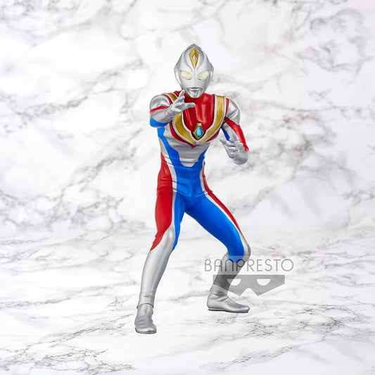 Ultraman Dyna Flash Type Hero’s Brave Statue by Banpresto in dynamic pose.